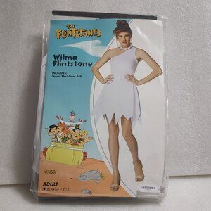 Spirit Halloween Wilma Flintstone Costume Dress Necklace Belt Adult XL 14-16